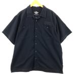 古着 ハーレーダビッドソン ドクロ柄 ファイヤーパターン オープンカラー 半袖 ワークシャツ ボックスシャツ メンズXXL相当 /eaa546802