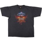 古着 00年代 ハーレーダビッドソン 鷲柄 イーグル柄 ファイヤーパターン モーターサイクル バイクTシャツ USA製 メンズXL相当 /eaa551194