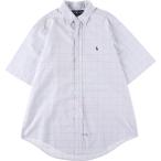 古着 ラルフローレン Ralph Lauren シアサッカー 半袖 ボタンダウン チェックシャツ メンズXL相当 /eaa551841