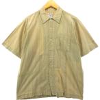 ショッピングstussy 古着 00年代 ステューシー STUSSY ストライプ柄 総柄 半袖 コットン ストライプシャツ ボックスシャツ メンズM相当 /eaa554509