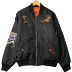 古着 エドハーディー Ed Hardy MA-1タイプ アニマル柄 花柄 ミリタリー フライトジャケット メンズXL相当 /eaa561941