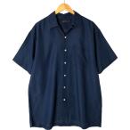 古着 ノーティカ NAUTICA 半袖 オープンカラー レーヨン×リネンシャツ ボックスシャツ メンズL相当/eaa565510