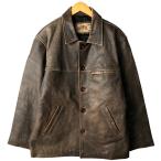  б/у одежда STOCKERPOINT кожа пальто мужской XL соответствует Vintage /eaa566372