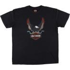 ショッピングハーレーダビッドソン 古着 ハーレーダビッドソン Harley-Davidson 鷲柄 イーグル柄 モーターサイクル バイクTシャツ メンズXL相当 /eaa570085