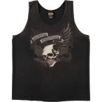  б/у одежда 00 годы Harley Davidson Harley-Davidson череп рисунок Skull рисунок майка USA производства мужской M соответствует /eaa572167