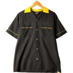 古着 ヒルトン HILTON オープンカラー ボウリングシャツ ボックスシャツ メンズS相当/eaa572372