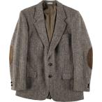 古着 TIP TOP Leishman Harris Tweed ハリスツイード ヘリンボーン ウールテーラードジャケット カナダ製 メンズM相当 /eaa585399