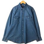 ショッピングウエスタン 古着 ラングラー Wrangler 長袖 デニム ウエスタンシャツ メンズXXL相当 /eaa590941