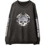 古着 ハーレーダビッドソン ドクロ柄 スカル柄 トライバル アドバタイジング スウェットシャツ トレーナー メンズXL相当 /eaa591467