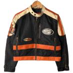 ショッピングハーレーダビッドソン 古着 ハーレーダビッドソン Harley-Davidson 中綿入り ナイロンレーシングジャケット レディースM相当 /eaa597032