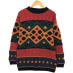 ショッピングアメリカンイーグル 古着 80~90年代 アメリカンイーグル OUTFITTERS 総柄 ケーブル編み コットンニットセーター メンズL相当 ヴィンテージ /eaa597102