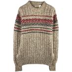 古着 80年代 エルエルビーン L.L.Bean フェアアイル柄 ウールニットセーター メンズL相当 ヴィンテージ /eaa601443