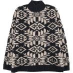 ショッピングノルディック 古着 ラルフローレン Ralph Lauren LAUREN ローレン 総柄 ハイネック ノルディックセーター レディースL相当 /eaa603838