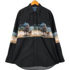 古着 ラングラー Wrangler 総柄 長袖 ウエスタンシャツ メンズXL相当 /eaa605015
