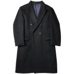 古着 DEBENHAMS ダブルブレスト カシミア混 ウールロングコート 英国製 メンズL相当 /eaa605573