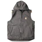 ショッピング古着 古着 カーハート Carhartt RELAXED FIT フード付き ダックベスト メンズM相当 /eaa605726