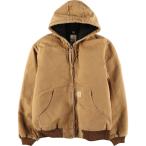 ショッピングjam 古着 カーハート Carhartt アクティブジャケット 中綿入り ダックフルジップパーカー USA製 メンズL相当 /eaa606281