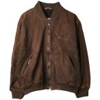 ショッピング古着 古着 FREETIME 中綿入り レザーブルゾン イタリア製 メンズXL相当 /eaa606327