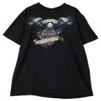 古着 ハーレーダビッドソン Harley-Davidson 鷲柄 イーグル柄 星条旗柄 モーターサイクル バイクTシャツ メンズXL相当 /eaa607367