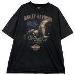 ショッピングハーレーダビッドソン 古着 ハーレーダビッドソン 鷲柄 イーグル柄 蛇柄 パイソン柄 モーターサイクル バイクTシャツ USA製 メンズXXL相当 /eaa607385
