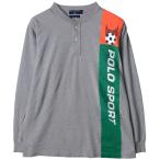 古着 90年代 ラルフローレン POLO SPORT ポロスポーツ ヘンリーネック ロングTシャツ ロンT メンズXL相当  ヴィンテージ /eaa610369