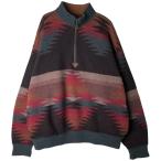 古着 90年代 オービス ORVIS ネイティブ柄 ウールニットハーフジップセーター USA製 メンズL相当 ヴィンテージ /eaa611690