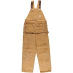ショッピング古着 古着 カーハート Carhartt エプロン付き ダブルニー ダック オーバーオール メンズw37相当 ヴィンテージ /eaa613093