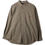 ショッピング古着 古着 ラルフローレン Ralph Lauren BLAKE 長袖 ボタンダウンチェックシャツ メンズXL相当 /eaa614291