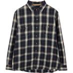 ショッピング古着 古着 ジーエイチバス G.H.Bass オンブレチェック 長袖 ライトネルチェックシャツ メンズL相当 /eaa614935