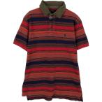 古着 ラルフローレン Ralph Lauren POLO RALPH LAUREN CUSTOM FIT マルチボーダー 半袖 ボーダー ポロシャツ メンズM相当 /eaa618325