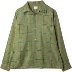 ショッピング古着 古着 60年代~ VAN HEUSEN チェック柄 オープンカラー 長袖 ポリコットンシャツ ボックスシャツ メンズM相当   /eaa618500