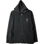 ショッピングハーレーダビッドソン 古着 ハーレーダビッドソン Harley-Davidson ドクロ柄 スカル柄 スウェットフルジップパーカー メンズS相当 /eaa624277