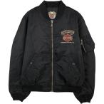 ショッピングハーレーダビッドソン 古着 ハーレーダビッドソン Harley-Davidson MA-1タイプ 中綿入り バックロゴ ミリタリー フライトジャケット メンズL相当 /eaa624445
