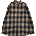 ショッピング古着 古着 カーハート Carhartt ORIGINAL FIT オンブレチェック 長袖 ヘビーネルチェックシャツ メンズL相当 /eaa624799