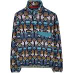 ショッピング古着 古着 パタゴニア ライトウェイトシンチラスナップT 25580FA19 総柄 ハーフスナップ フリースプルオーバー メンズXS相当  /eaa624931