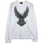 ショッピングハーレーダビッドソン 古着 ハーレーダビッドソン Harley-Davidson 鷲柄 イーグル柄 ロングTシャツ ロンT メンズXL相当 /eaa627700