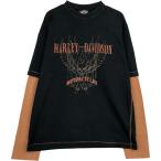 ショッピングハーレーダビッドソン 古着 ハーレーダビッドソン Harley-Davidson スカルウィング ロングTシャツ ロンT メンズXL相当 /eaa627704