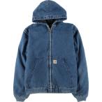 古着 90年代 カーハート Carhartt アクティブジャケット デニムパーカー USA製 レディースXL相当 ヴィンテージ /evb008262 【SS2509_30】