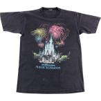古着 WALT DISNEY WORLD MAGIC KINGDOM ディズニーワールドマジックキングダム プリントTシャツ レディースM相当 ヴィンテージ /evb009814