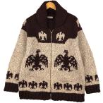 ショッピングカウチン 古着 60年代~ 総柄 サンダーバード柄 HAND MADE ハンドメイド カウチンセーター メンズXXL相当 ヴィンテージ /evb030856