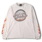 古着 00年代 ハーレーダビッドソン Harley-Davidson ファイヤーパターン ロングTシャツ ロンT USA製 メンズXL相当 /evb031090