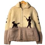 ショッピングカウチン 古着 ~70年代 総柄 ハンティング柄 カウチンセーター メンズM相当 ヴィンテージ /evb031456