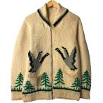 古着 70年代~ 総柄 鴨柄 カウチンセーター メンズM相当 ヴィンテージ /evb031457