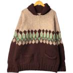 ショッピングカウチン 古着 70年代~ 総柄 カウチンセーター メンズXL相当 ヴィンテージ /evb031458