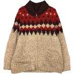 ショッピングカウチン 古着 60~70年代 UNKNOW 総柄 カウチンセーター メンズL相当 ヴィンテージ /evb032544