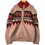 ショッピングカウチン 古着 60~70年代 UNKNOW 総柄 カウチンセーター メンズL相当 ヴィンテージ /evb032568