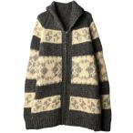 古着 UNKNOW 総柄 カウチンセーター メンズXL相当 ヴィンテージ /evb032574