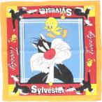  б/у одежда 90 годы LOONEY TUNES Looney Tunes порог двери Bester кошка tui- чай общий рисунок бандана Vintage /gaa005616