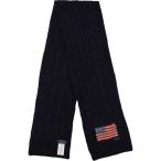 古着 ラルフローレン Ralph Lauren POLO RALPH LAUREN 星条旗柄 ケーブル編み ウールマフラー  /gaa006046