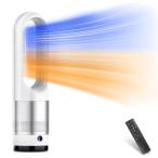 2024冷暖兼用・羽根なしセラミックヒーター 羽なし タワーファン 温風 送風 3段階温風＆8段階送風切替 100°自動首振り 9Hタイマー 静音 扇風機 羽な